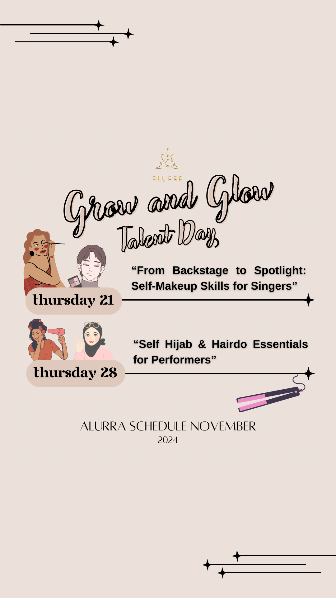 Workshop Fashion & Makeup: Glow and Grow Talent Day