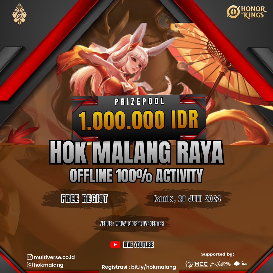 HOK Malangraya Offline 100 Activity (Fun Macth, Gathering dan Discuss Games Honor Of Kings)