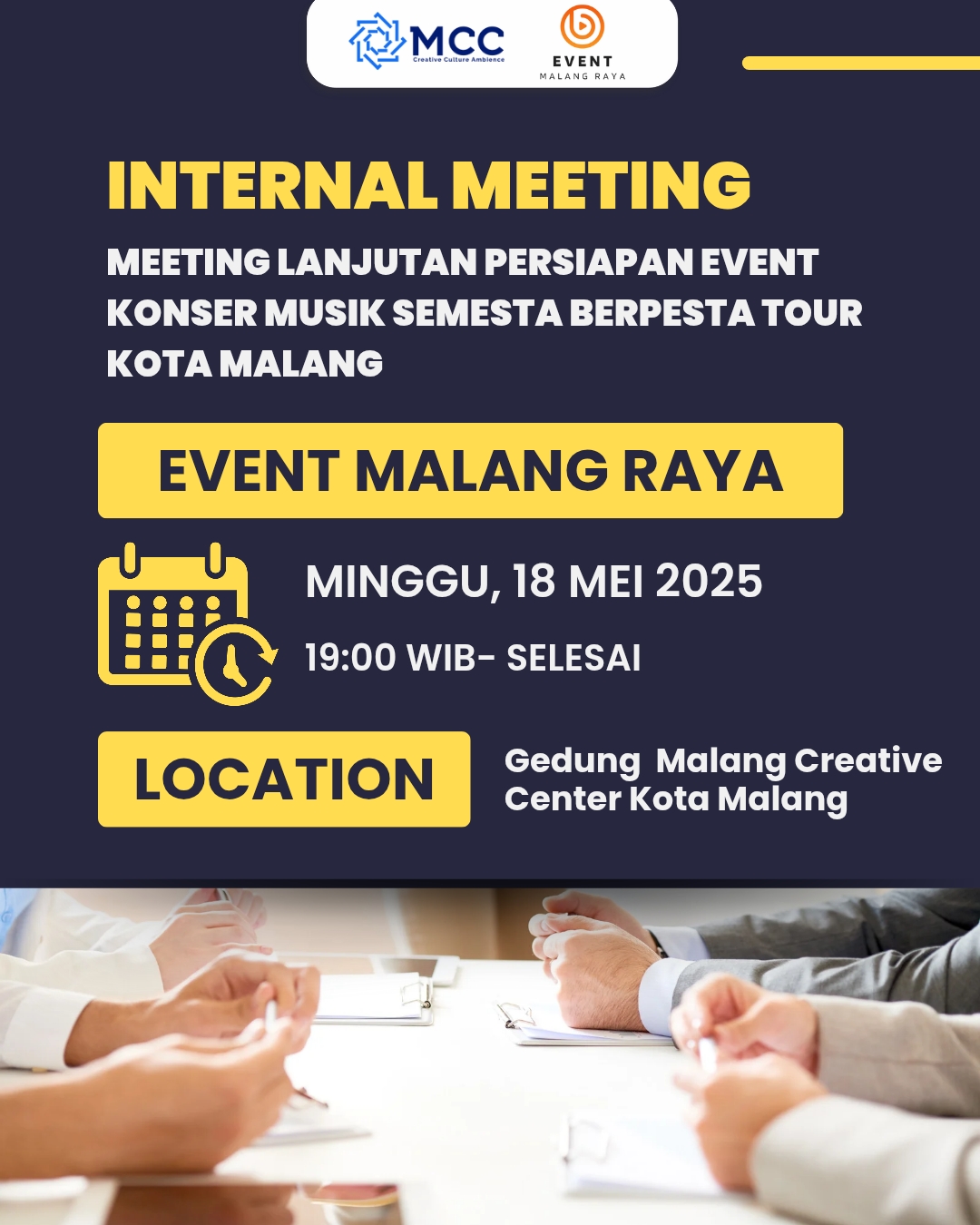 Internal Meeting Event Konser Semesta Berpesta Kota Malang