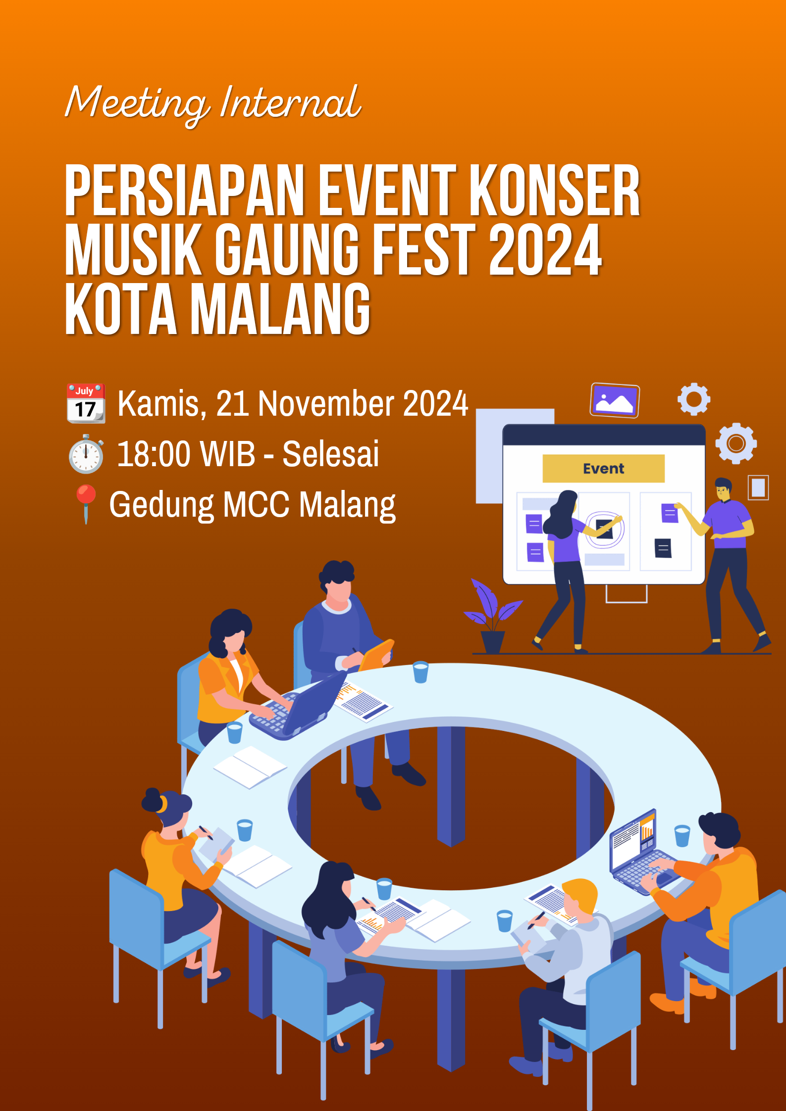 Internal Meeting Event Konser Musik Gaung Fest 2024 Kota Malang