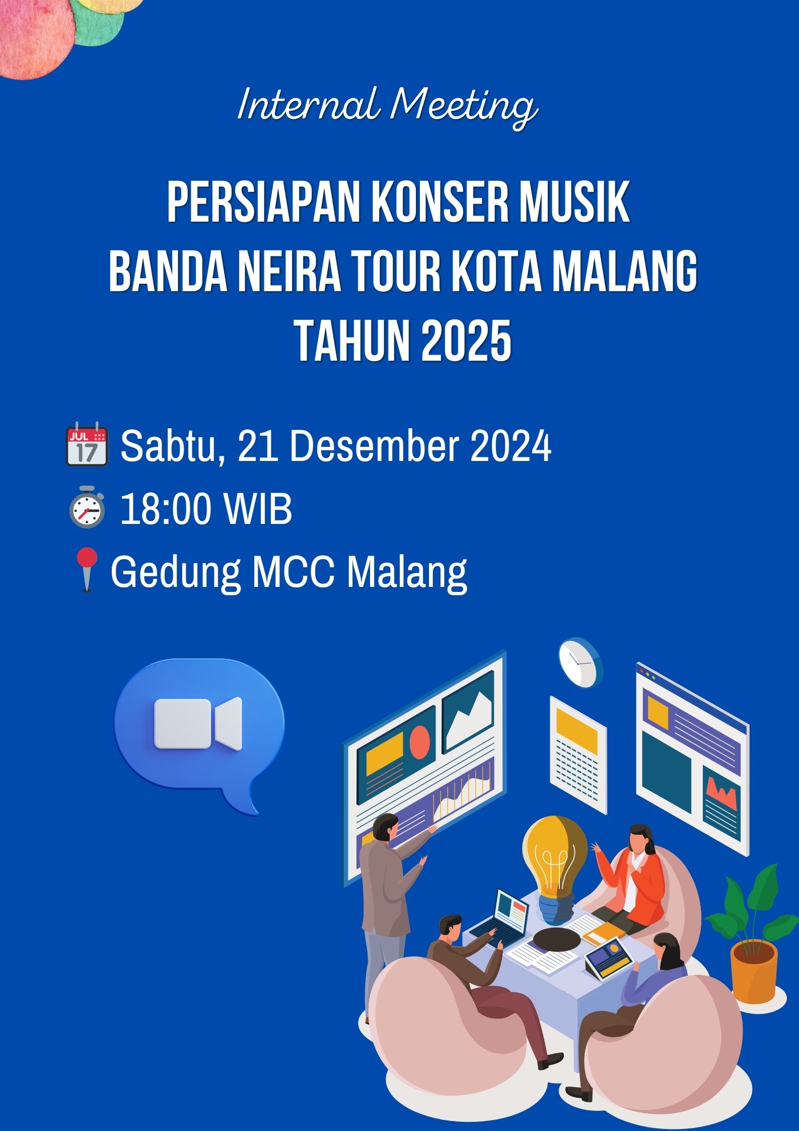 Internal Meeting Persiapan Konser Musik Banda Neira Tour Kota Malang Tahun 2025