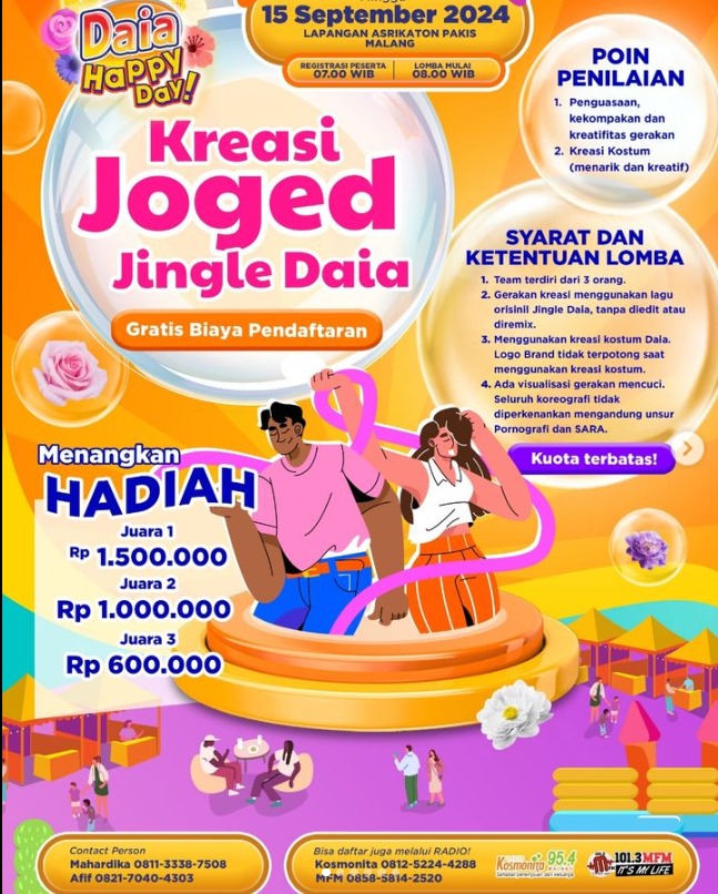 Latihan Senam Kreasi Joged Jingle Daia by Komunitas Tari Trio Wek-Wek