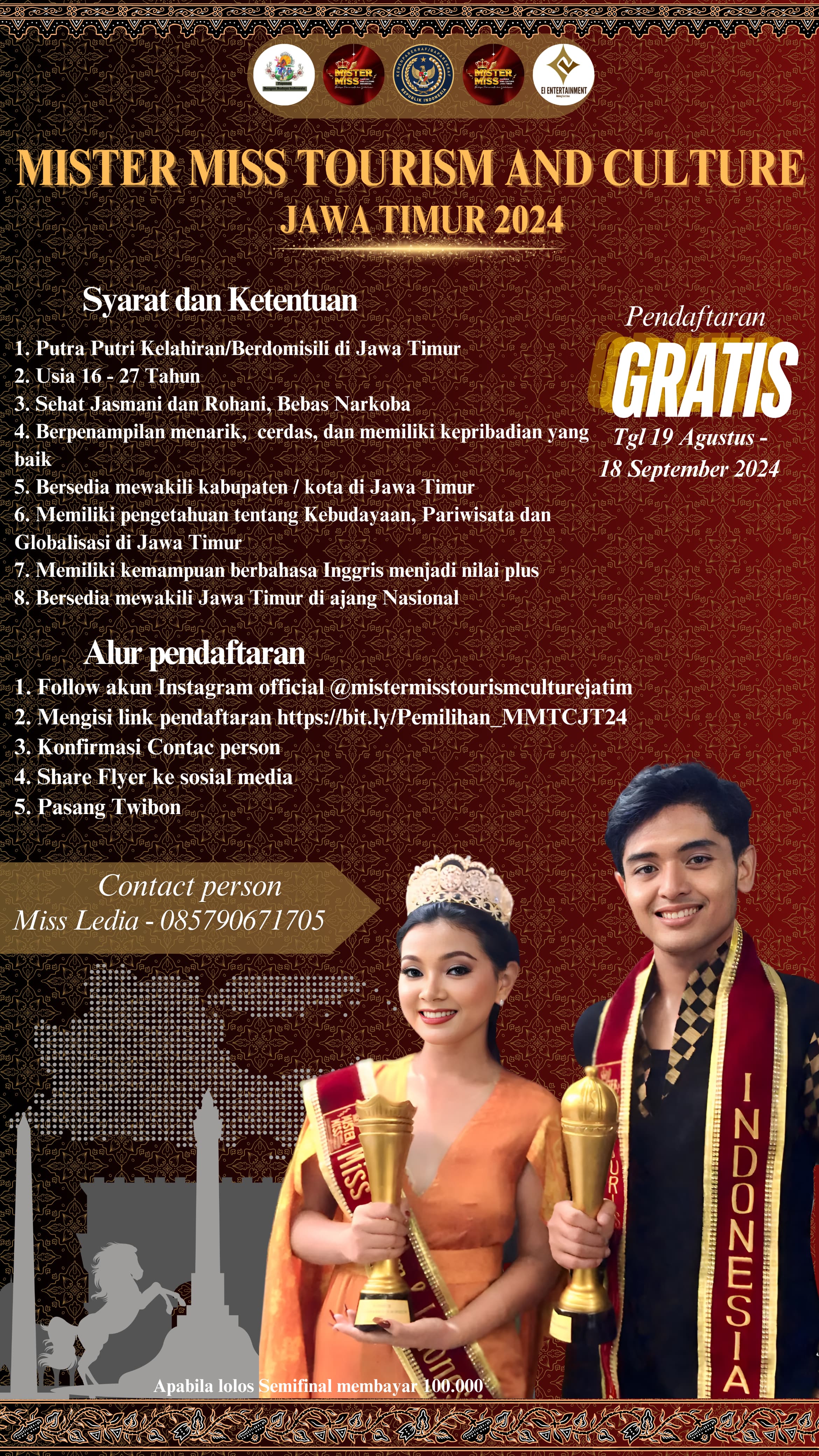 Pemilihan Mister Miss Tourism And Culture 