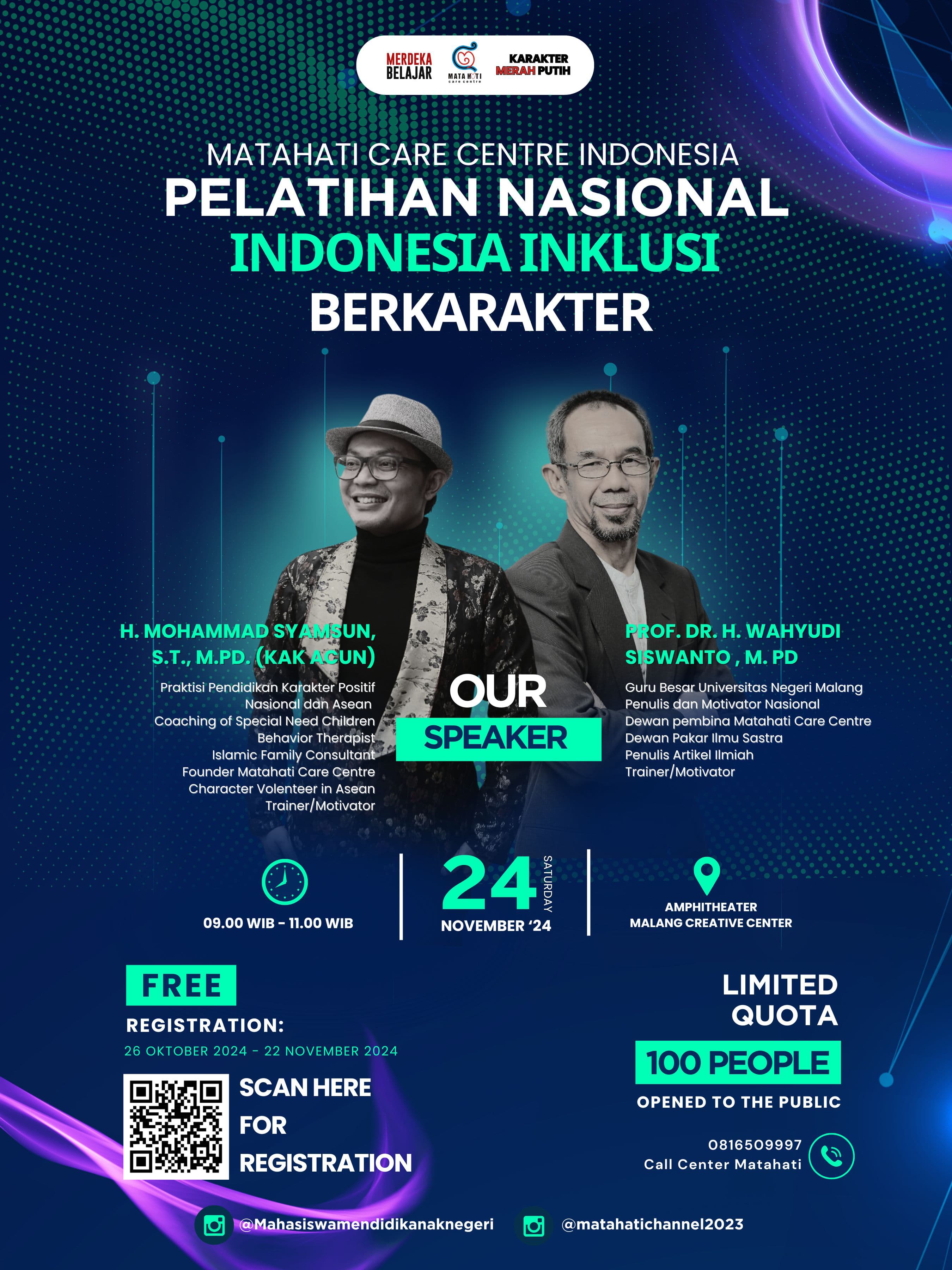 Pelatihan Nasional Indonesia Inklusi Berkarakter Matahati Care Centre Indonesia