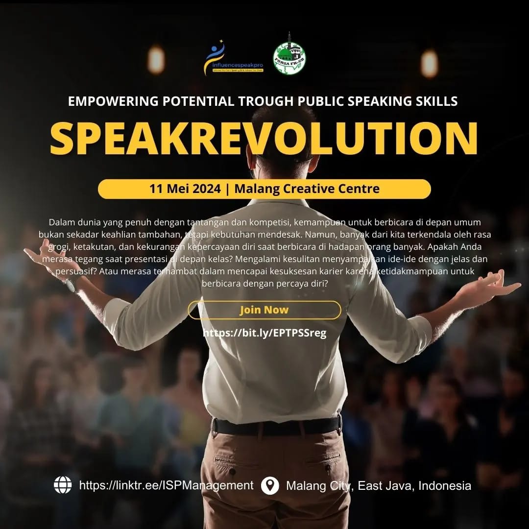 Pelatihan Public Speaking Influence Speak Pro X Media Event Malang