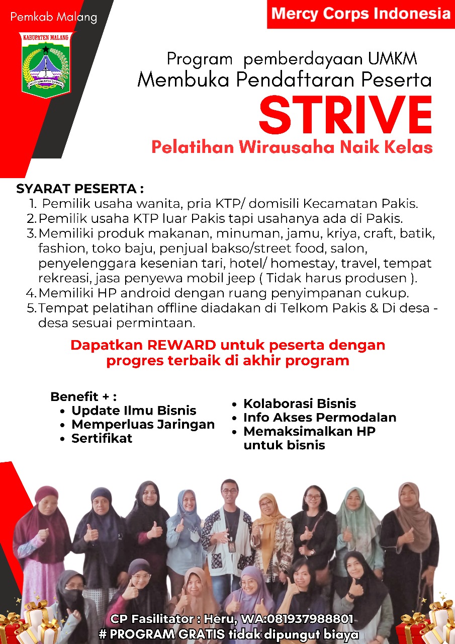 Pelatihan Wirausaha UMKM Strive Mercy Corp Indonesia 