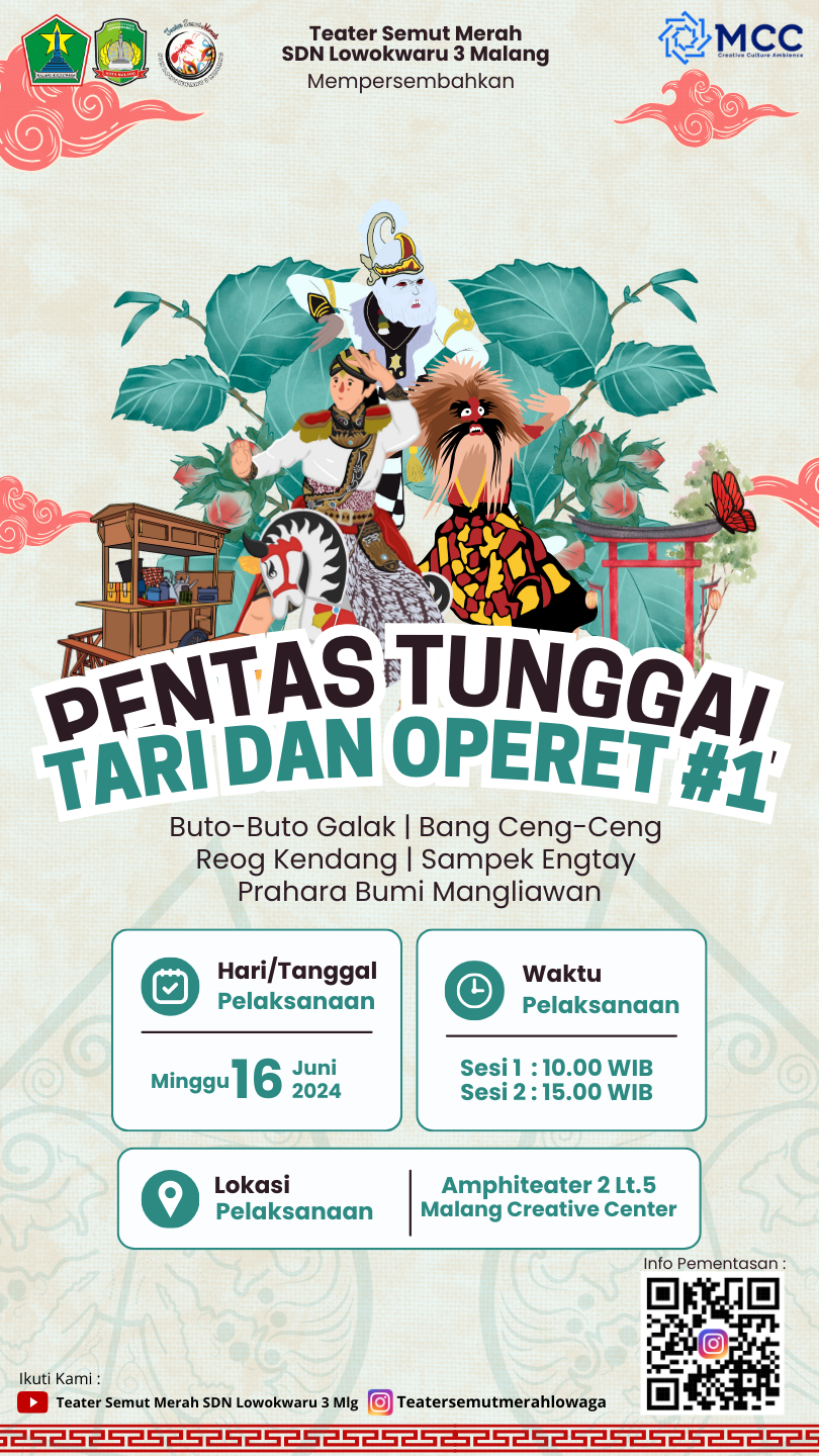 Pentas Tunggal Tari dan Operet Teater Semut Merah SDN Lowokwaru 3 Malang