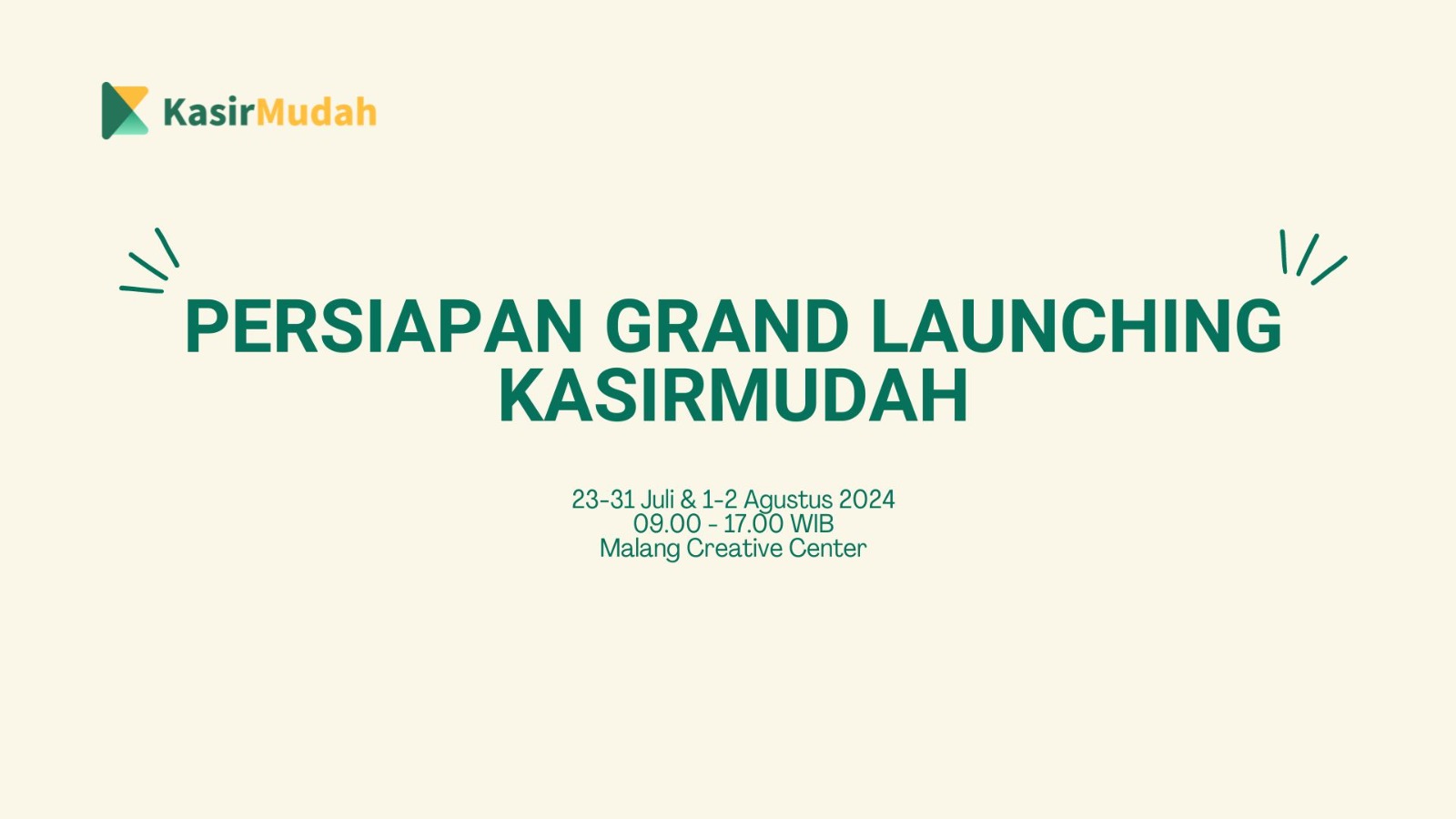 Persiapan Grand Launching Kasir Mudah