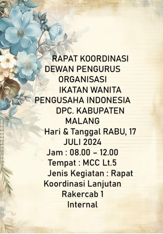 Koordinasi Lanjutan DPC IWAPI Kab. Malang 