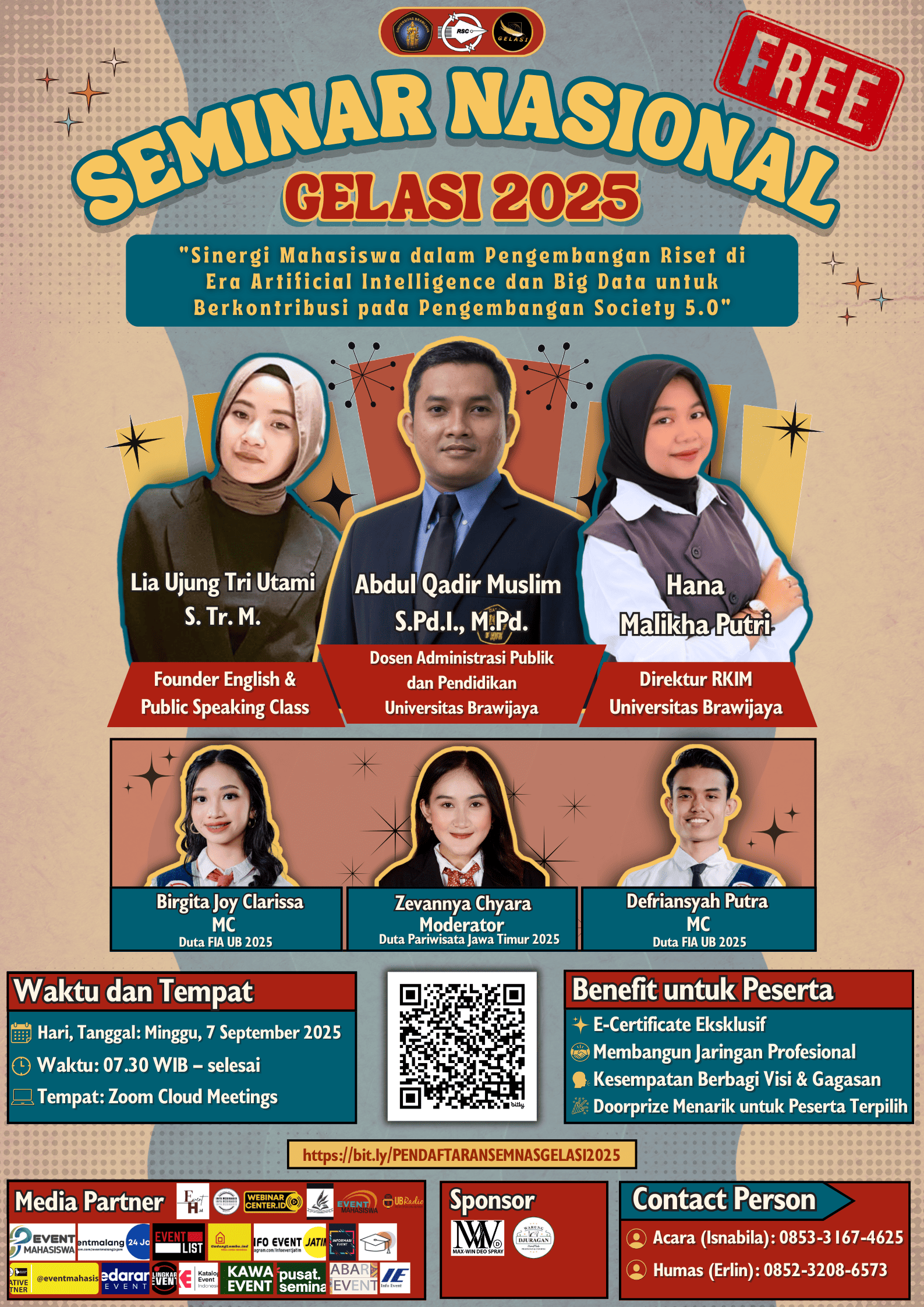 Rapat Besar Gebyar Lomba Esai dan Seminar Nasional Research Study Club FIA UB