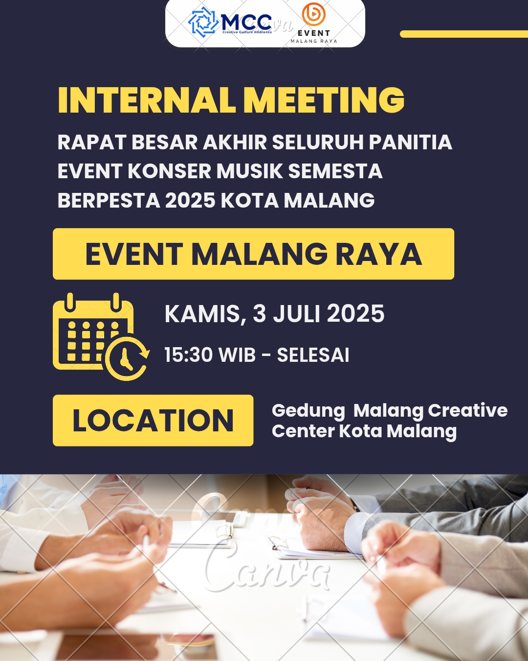 Final Meeting Panitia Event Konser Semesta Berpesta Kota Malang