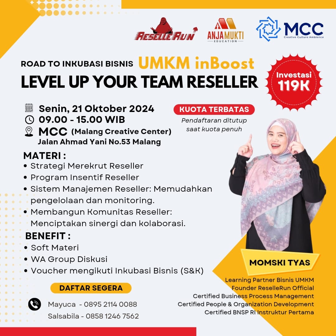 Road to Inkubasi Bisnis UMKM In Boost
