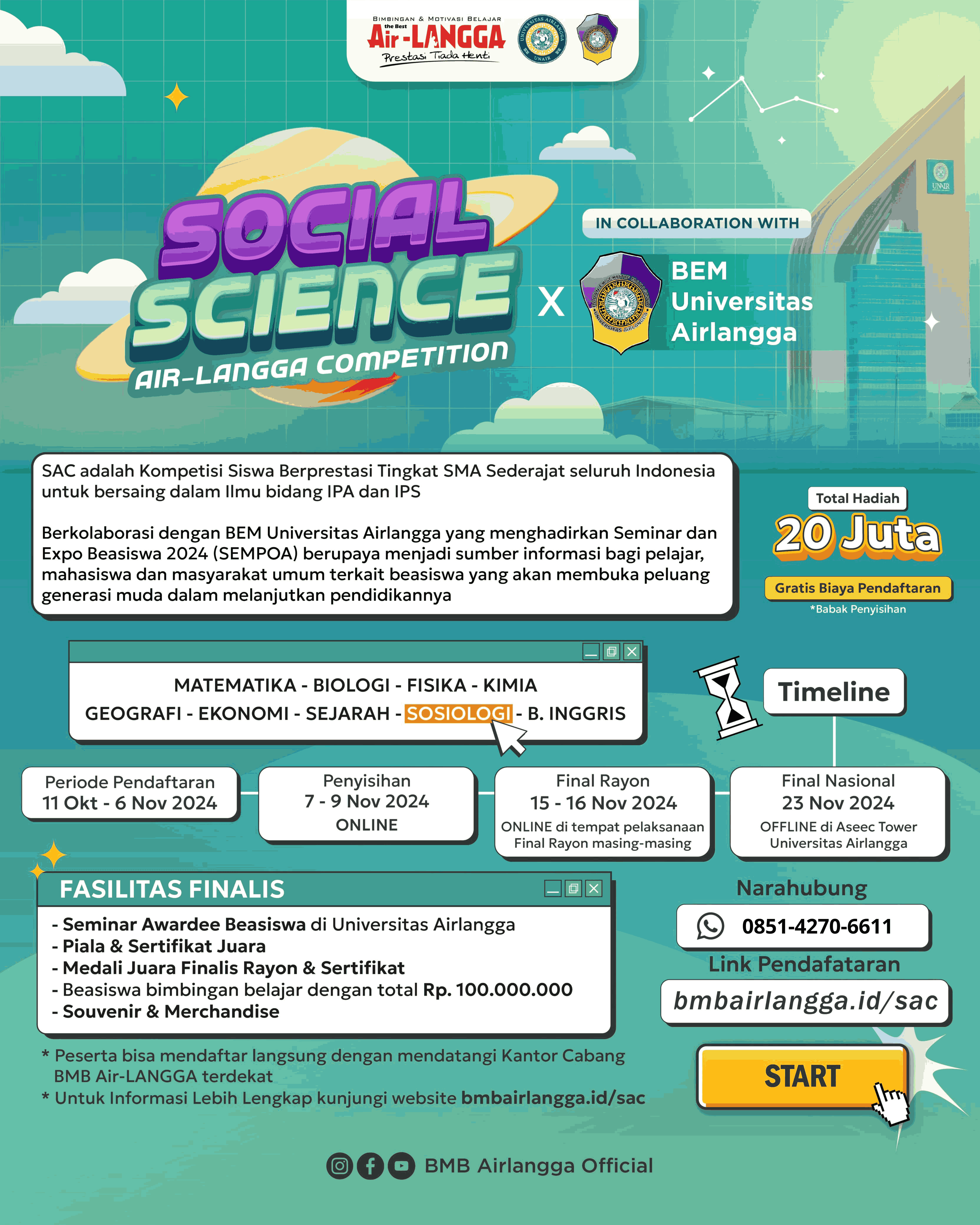 SAC (Social Science Airlangga Competiton) Jenjang SMA/MA/SMK sederajat