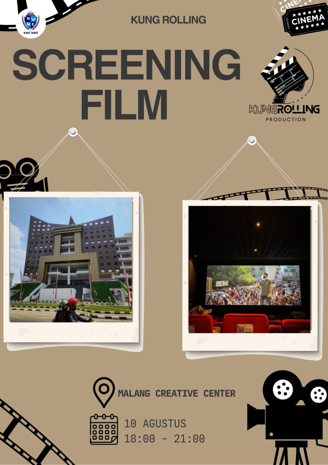 Screening Produksi Film Kung Rolling SMK NMC