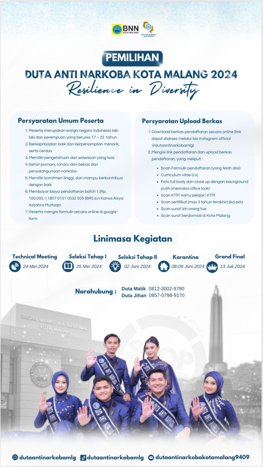 Seleksi 1 - Pemilihan Duta Anti Narkoba Kota Malang 2024