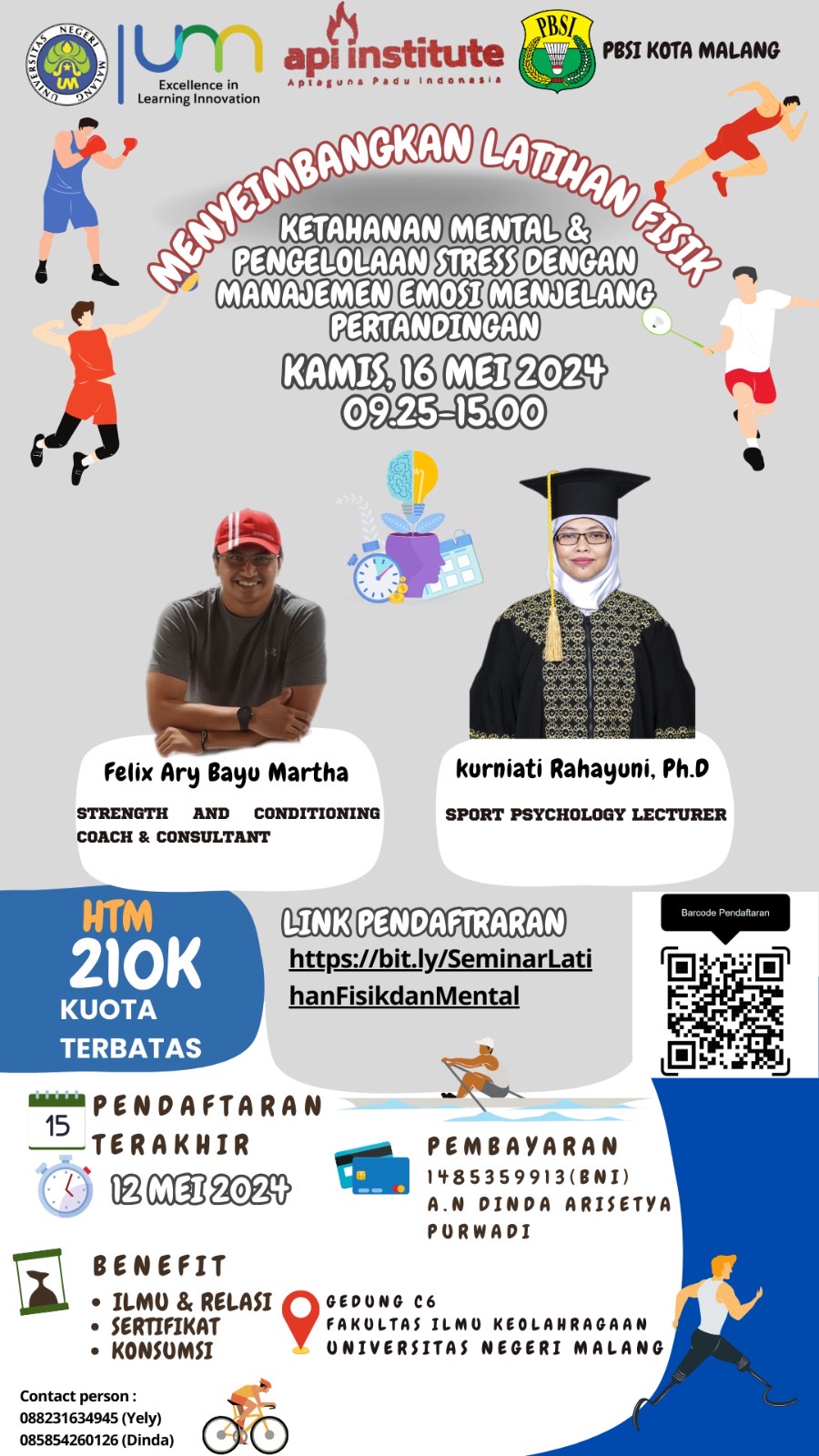Seminar Pengelolaan Stress dengan Manajemen Emosi Menjelang pertandingan
