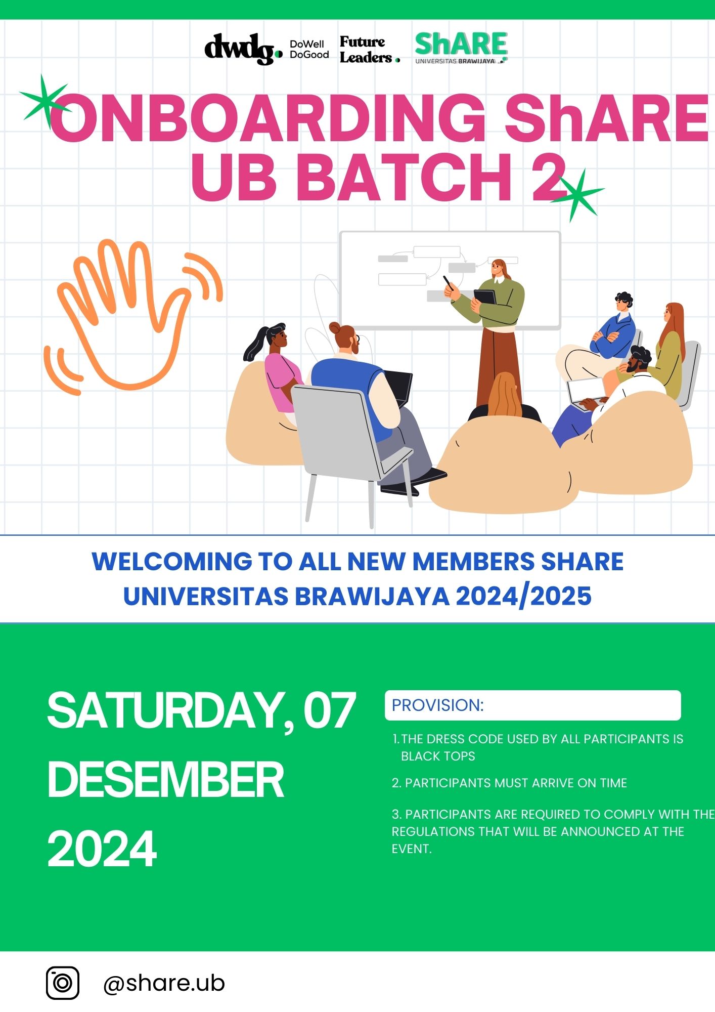 On-boarding ShARE UB Batch 2: Empowering Future Leaders: Grow, Lead, Impact