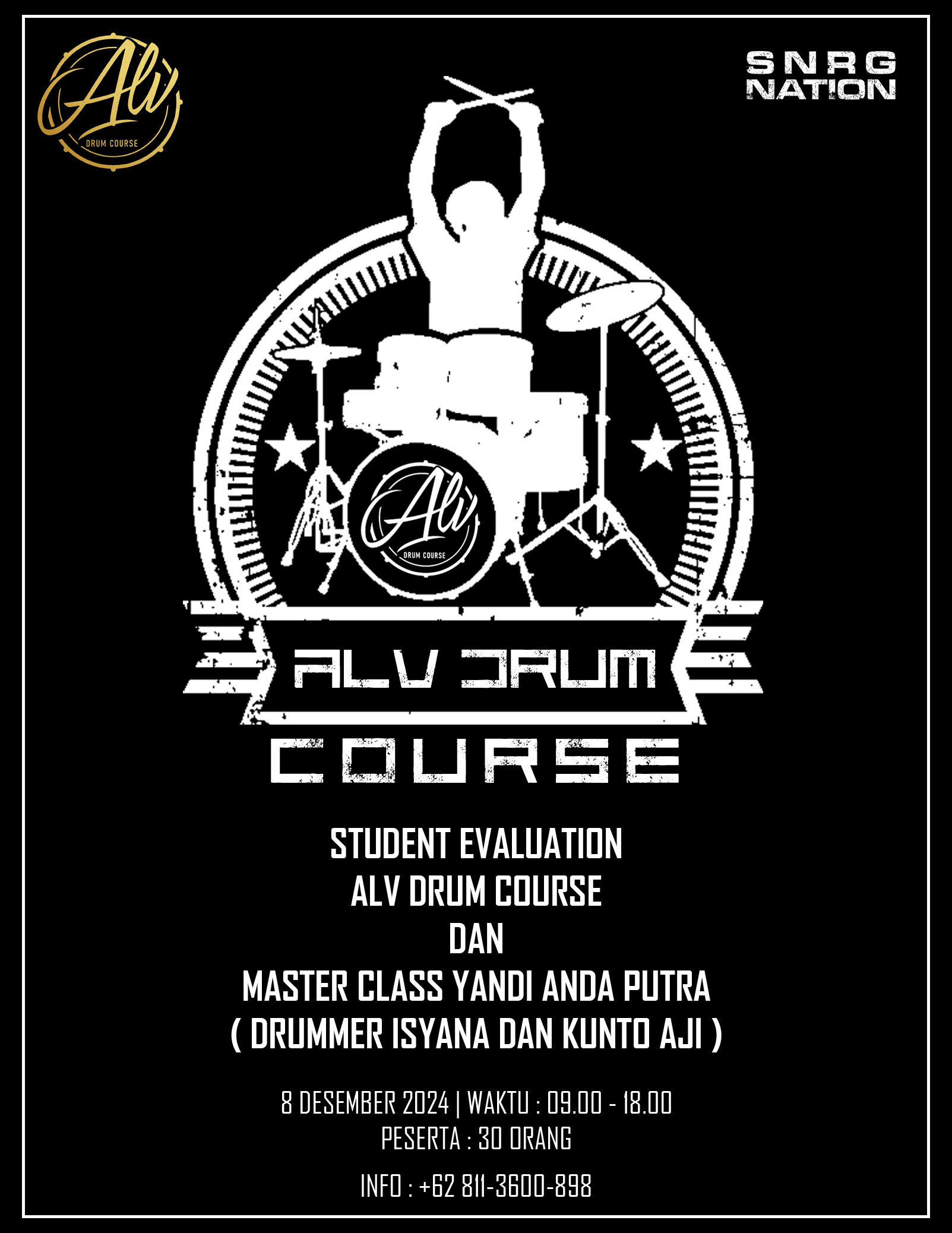 Student Evaluation Alv Drum Course  ( Drum Workshop ) 