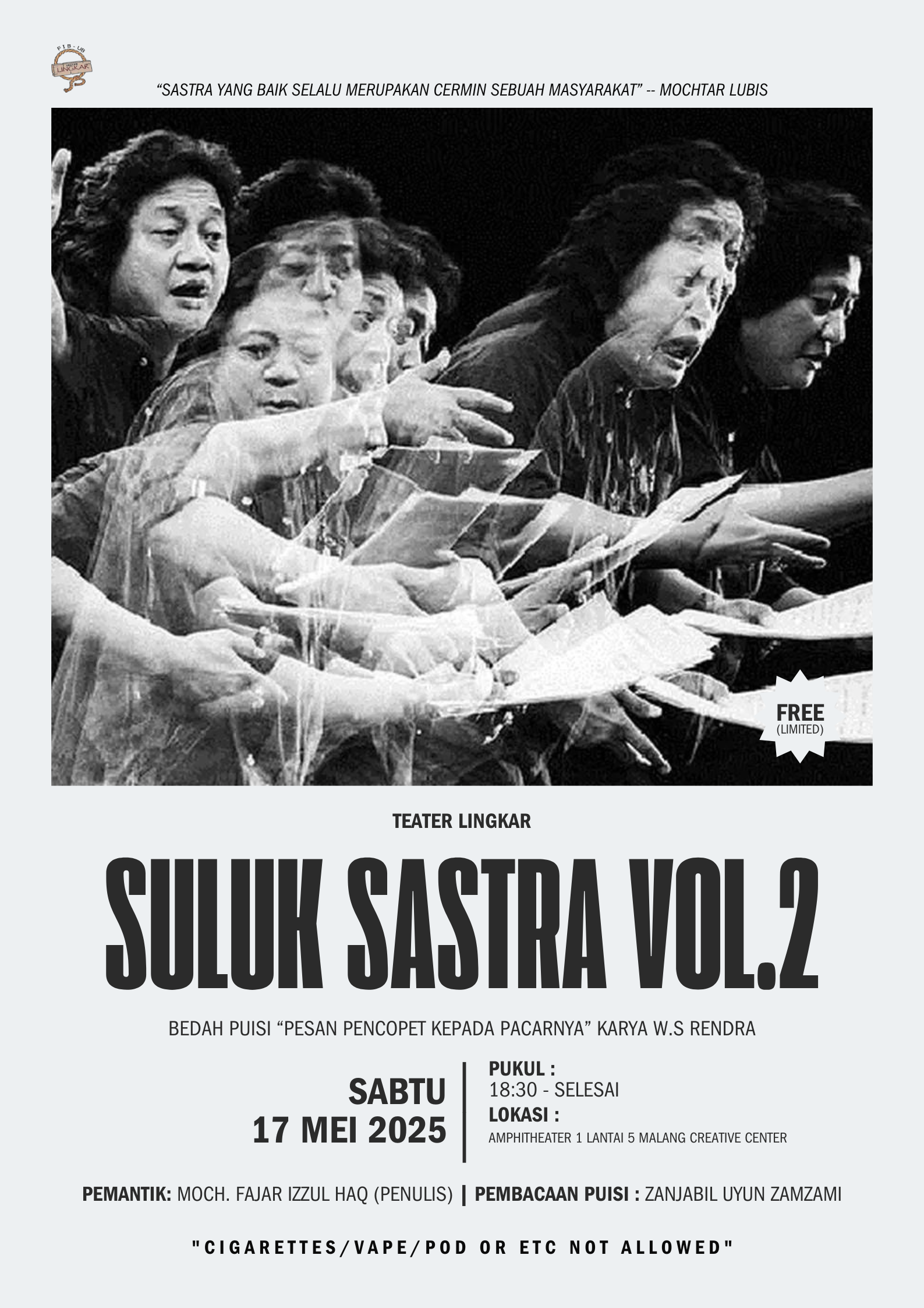 Suluk Sastra Vol.2 - Teater Lingkar FIB UB