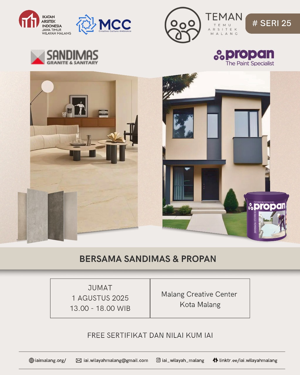 TEMAN (Temu Arsitektur Malang) Bersama Sandimas dan Propan