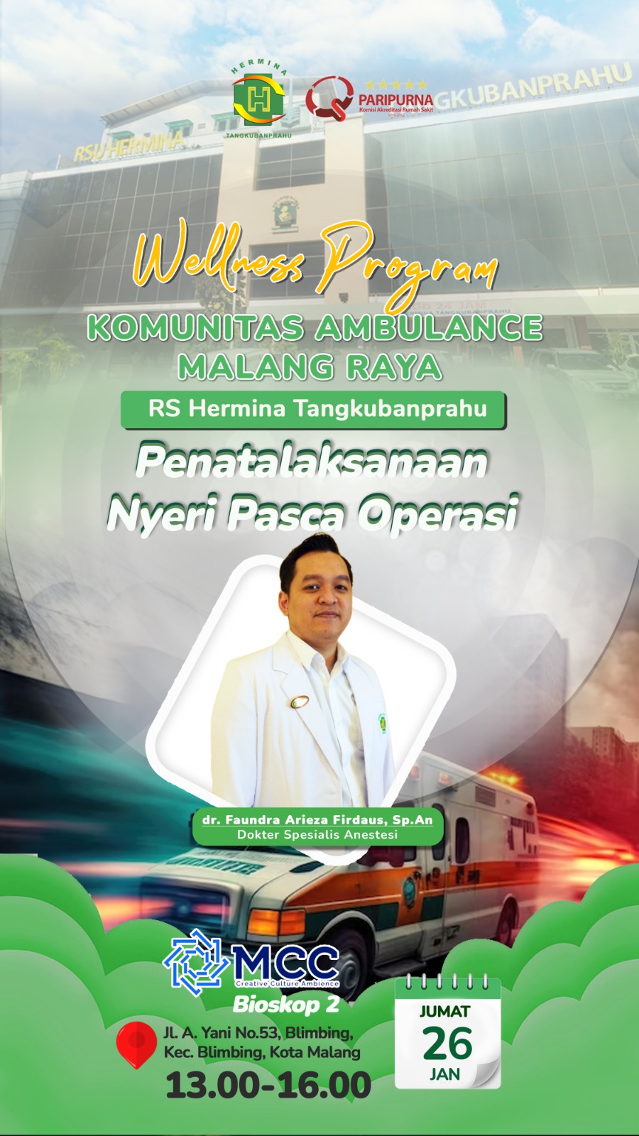 Wellness Program : Komunitas Ambulance Malang Raya dalam mengenal metode ERAS