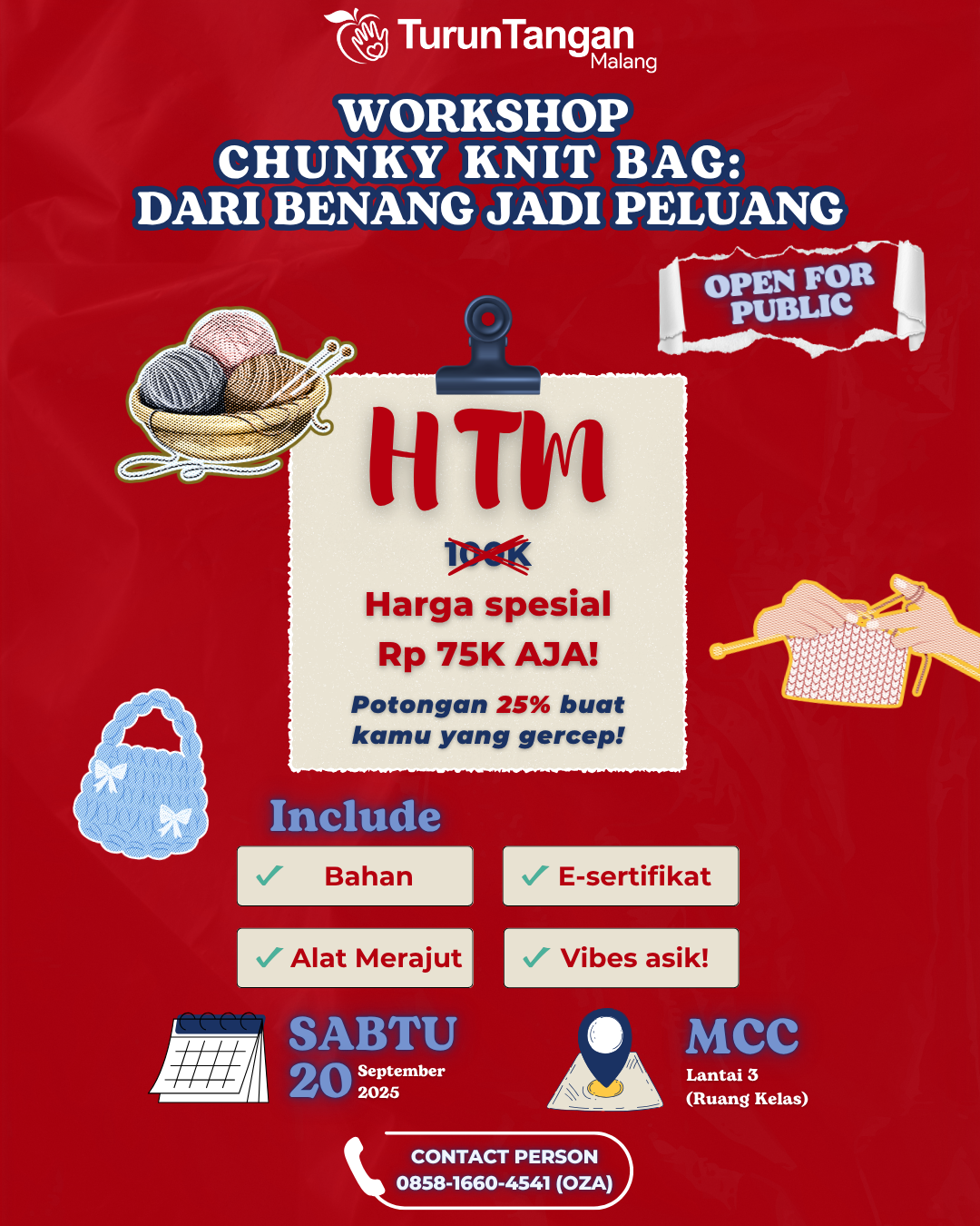 WORKSHOP CHUNKY BAG: "DARI BENANG JADI PELUANG"