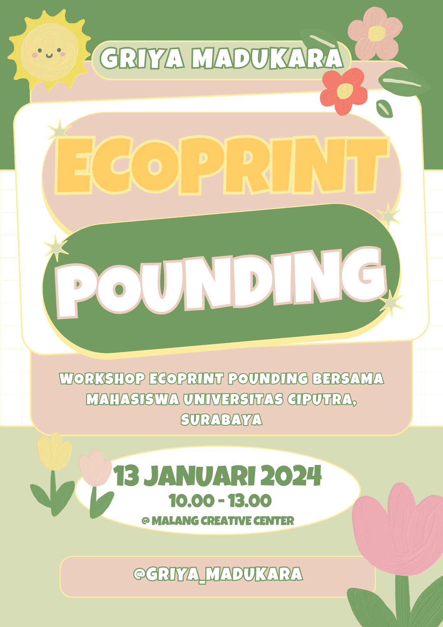 Workshop Ecoprint Pounding