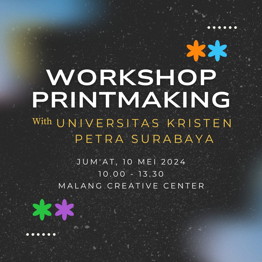 Workshop printmaking (Cukil Lino cut) bersama Prodi Desain Fashion dan Tekstil (DKV) Universitas Kristen Petra Surabaya