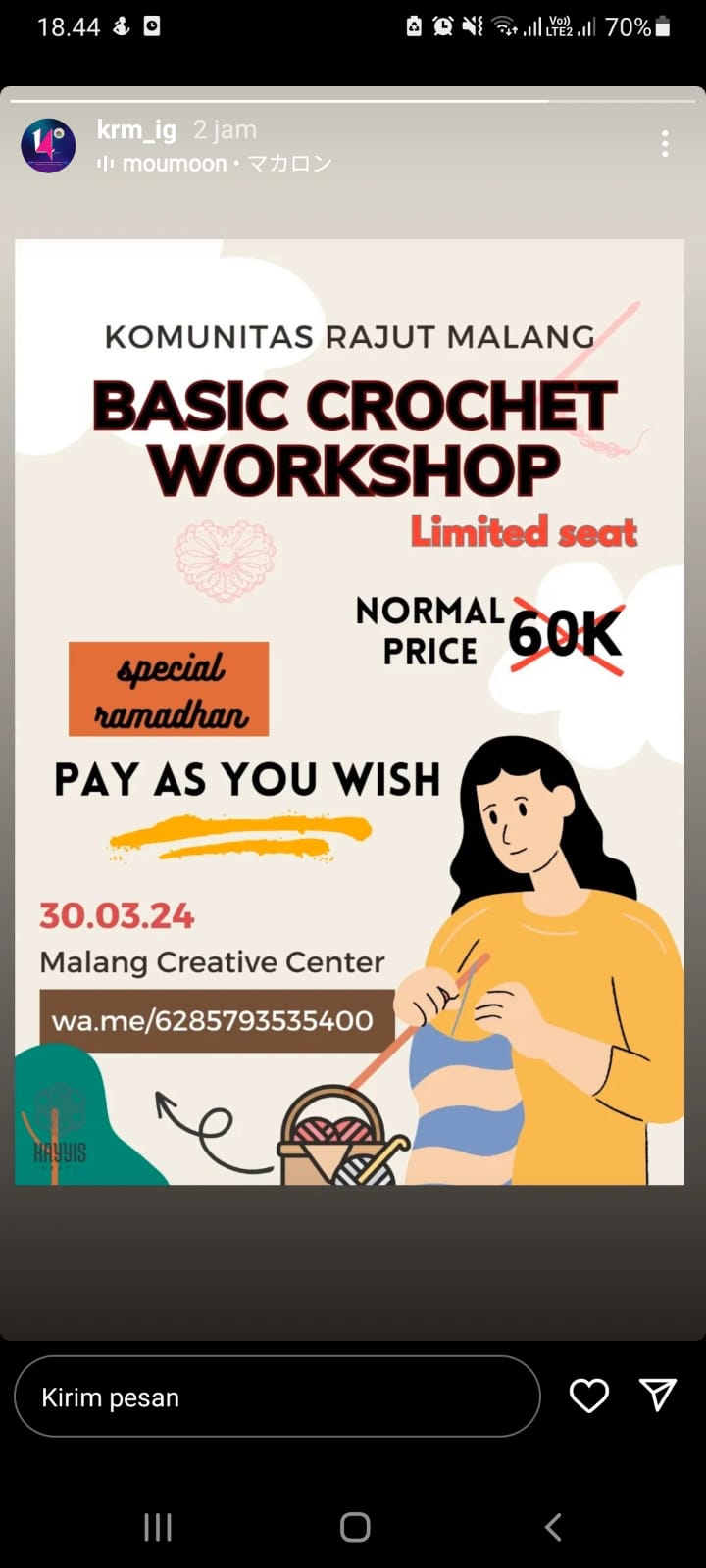 Workshop Merajut Dasar